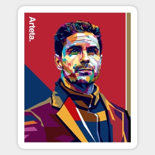 Mikel Arteta Pop art Portrait Sticker